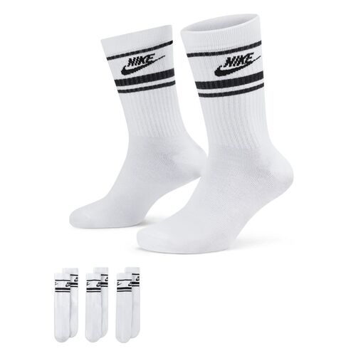 Nike SB Socks Crew 3pk Everyday Essential White/Black Stripe US 8-12