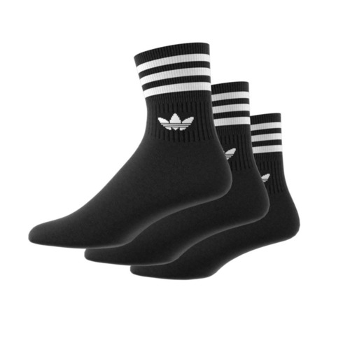 Adidas Socks Mid Cut Crew 3pk Black/White US 6-8.5