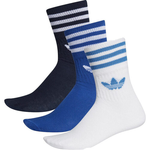 Adidas Youth Socks Mid Cut Crew 3pk Navy/Royal/White US 10k-1