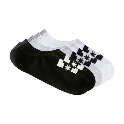 DC Youth Socks Liner 3pk US 4-6 Black/White/Grey