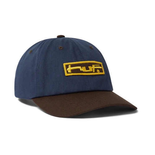 Huf Hat Stretch Logo 6 Panel Navy
