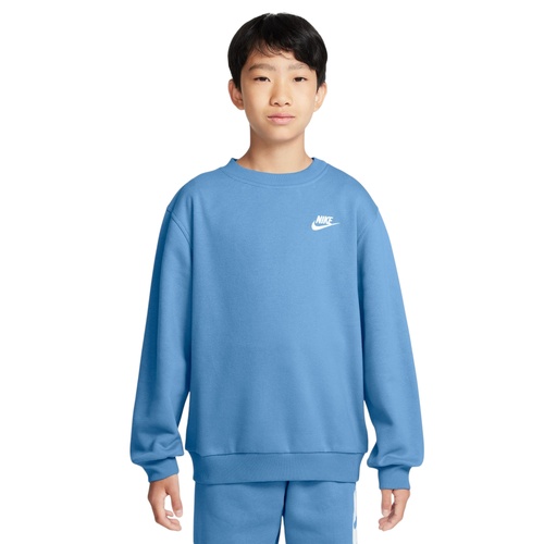 Nike Youth Jumper Club Fleece Crew Blue/White