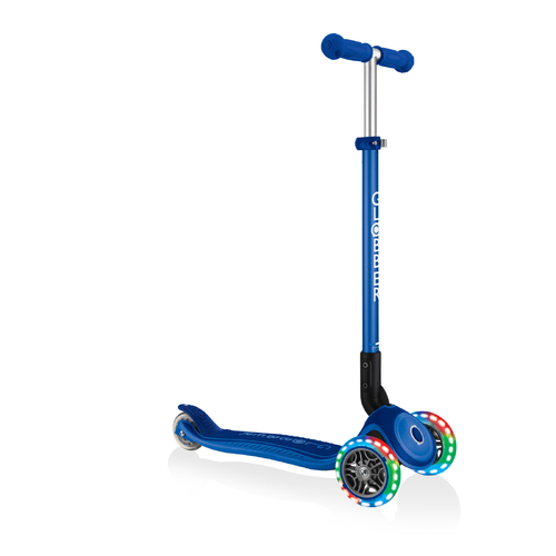 Globber Scooter Primo Light Up Wheels Foldable Plus Navy