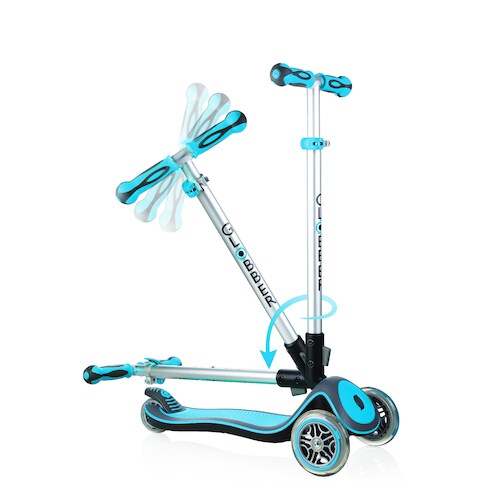 Globber 3 Wheel Elite S Folding Sky Blue Scooter