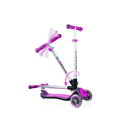 Globber 3 Wheel Elite S Folding Deep Pink Scooter