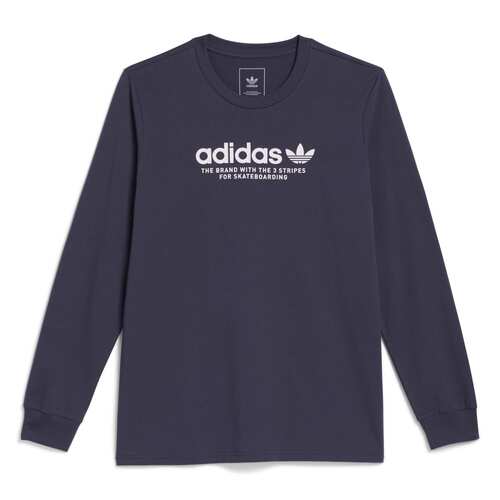 Adidas Tee LS 4.0 Logo Shadow Navy/White [Size: Mens Medium]