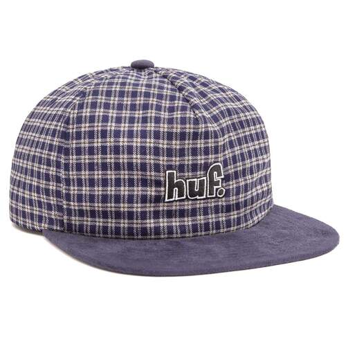 Huf Hat 1993 Plaid Snapback Navy Blazer