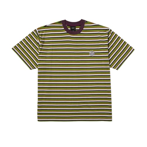 Huf Tee Apollo Striped Knit Boxy Green [Size: Mens Medium] [Colour: Green]