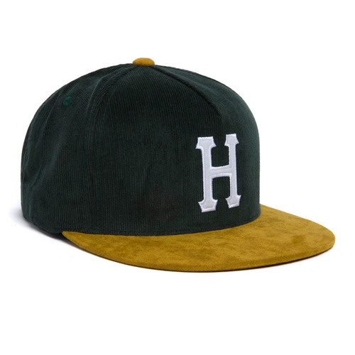 Huf Hat Corduroy Classic H 5 Panel Forest Green/Brown