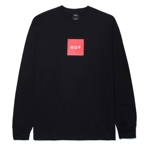 Huf Tee L/S Essentials Box Logo Black [Size: Mens Medium]
