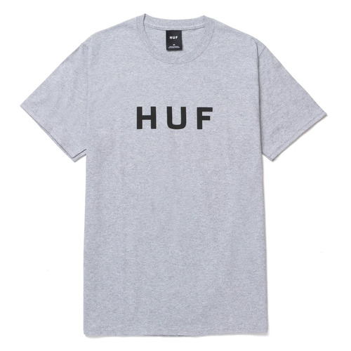 Huf Tee Essentials OG Logo Athletic Grey [Size: Mens Medium]