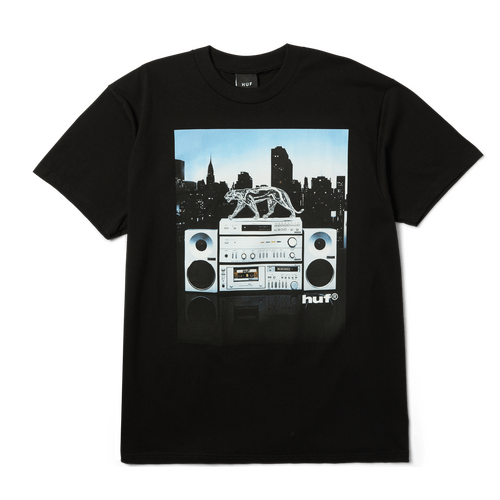 Huf Tee Midnight Radio Black [Size: Mens Large] [Colour: Black]