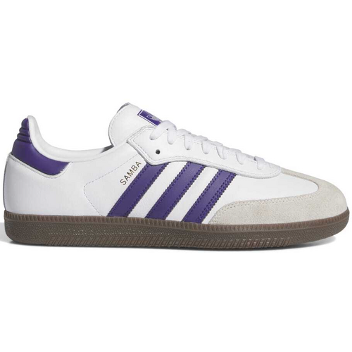 Adidas Samba ADV White/Purple/Gold [Size: US 6] [Colour: White]