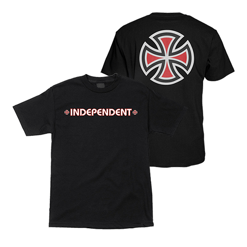 Independent Youth Tee Bar Cross Black [Size: Youth 8/XSmall]