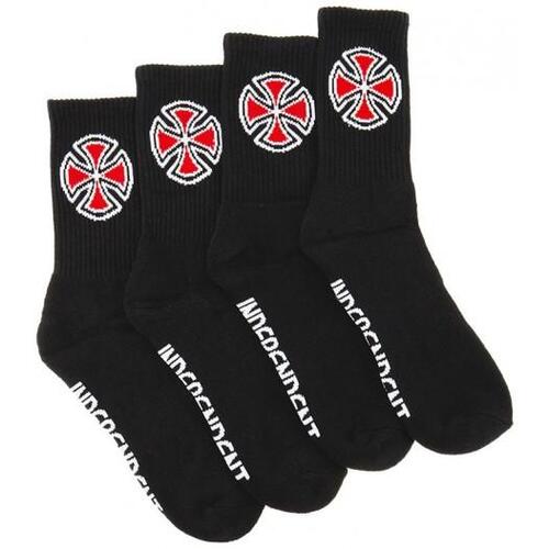 Independent Youth Socks OG Cross 4pk Black/White