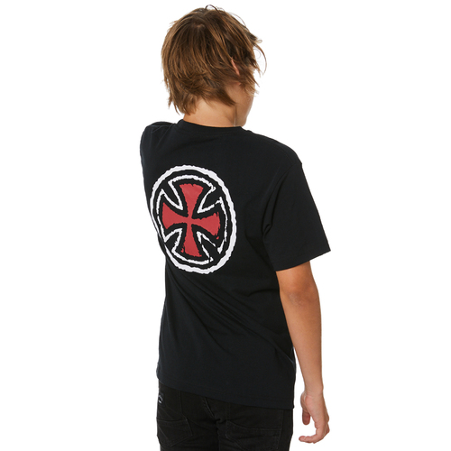 Independent Youth Tee Rough B/C Black [Size: Youth 8/XSmall]