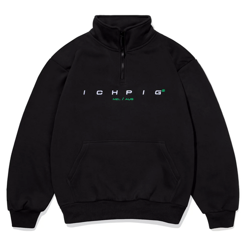 Ichpig Jumper Capital 1/4 Zip Black [Size: Mens Medium] [Colour: Black]