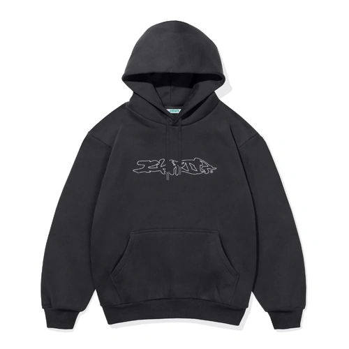 Ichpig Jumper Distort Pullcord Hood Vintage Black [Size: Mens Medium] [Colour: Black]