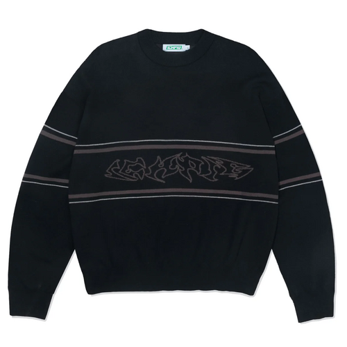 Ichpig Jumper Razor Knitted Crew Black [Size: Mens Large] [Colour: Black]