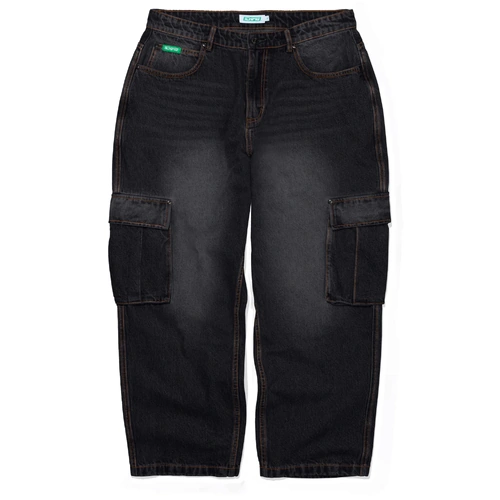 Ichpig Pants Warrior Cargo Jeans Faded Black [Size: Mens Small] [Colour: Black]