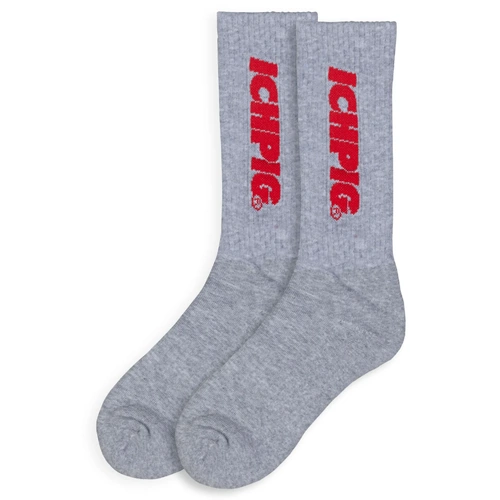 Ichpig Socks Sprinters Crew Grey/Red