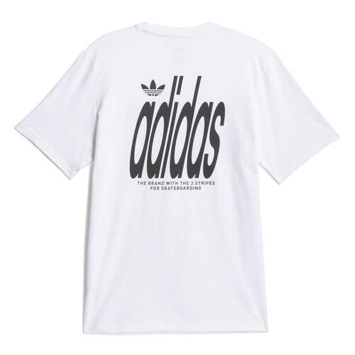 Adidas Tee Stretch Logo 4.0 White/Black [Size: Mens X Large]