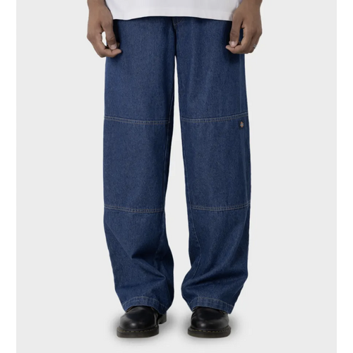 Dickies Pants Double Knee Denim Stone Washed Indigo [Size: 28 inch Waist]