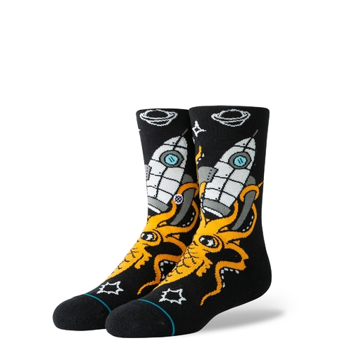 Stance Youth Socks Space Squid Orange US 2-5