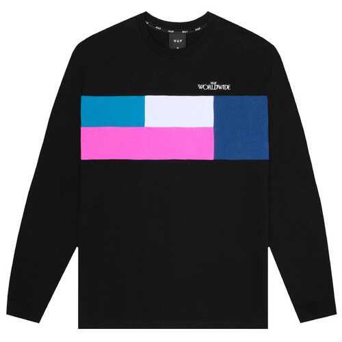 Huf Shirt L/S Transition Black [Size: Mens Large]