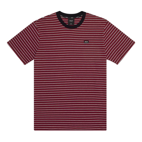 Huf Tee Davis Striped Knit Top Red Pear [Size: Mens Medium]