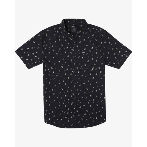 RVCA Shirt Thatll Do Small Flowers Print Black [Size: Mens Medium]