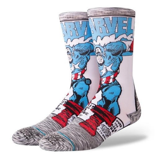 Stance Socks Captain America Comic Grey US 9-12