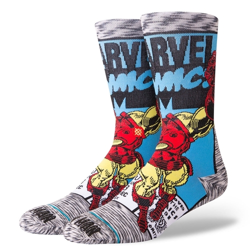 Stance Socks Iron Man Comic Grey US 9-12