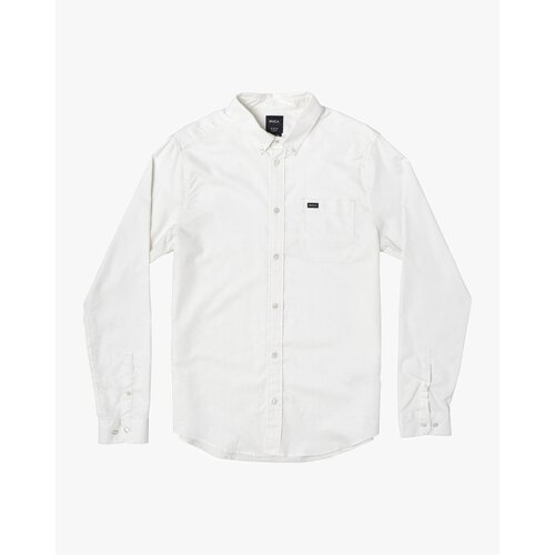 RVCA Shirt L/S Thatll Do Stretch White [Size: Mens Medium]