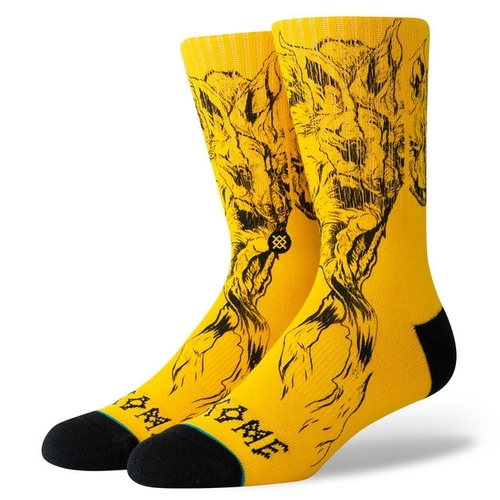 Stance Socks Welcome Wolves Yellow US 9-12