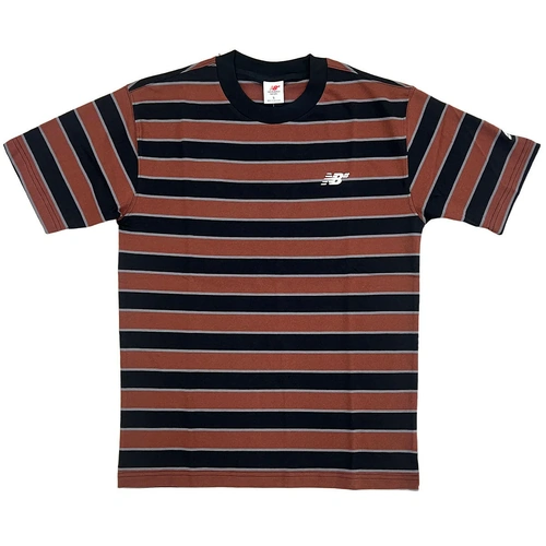 New Balance NB Numeric Tee Thin Stripes Relaxed Black/Red/Grey [Size: Mens Medium] [Colour: Striped]