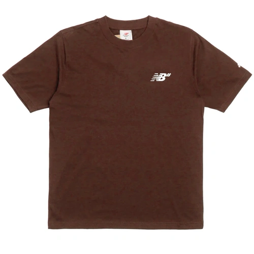 New Balance NB Numeric Tee Small Logo Relaxed Rich Oak [Size: Mens Medium] [Colour: Red]