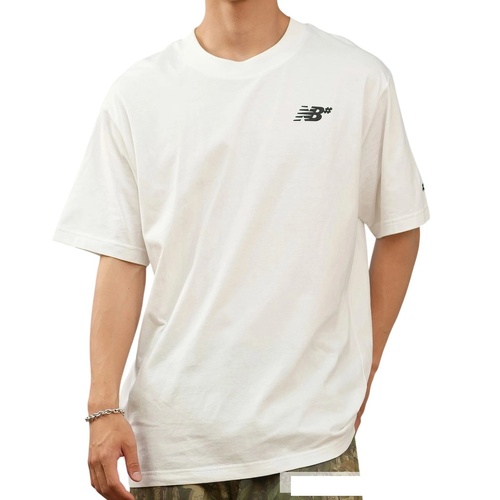 New Balance NB Numeric Tee Small Logo Relaxed White/Black [Size: Mens Small] [Colour: White]