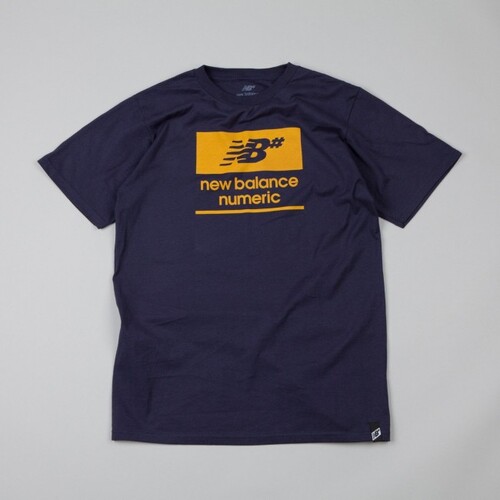 New Balance Tee Label Estate Blue/Gold Yellow