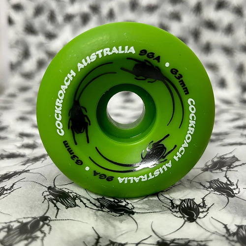Cockroach Wheels Originals 63mm 96a Green