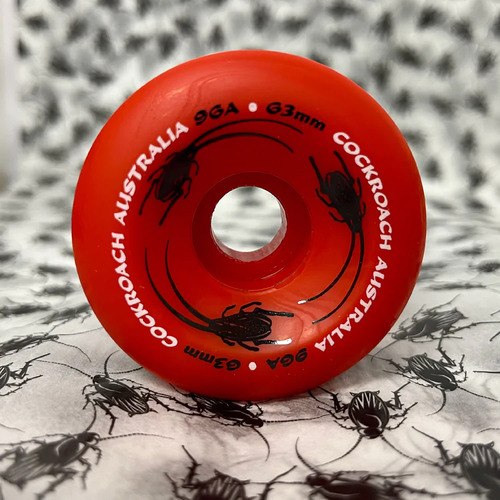 Cockroach Wheels Originals 63mm 96a Red