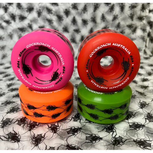 Cockroach Wheels Originals 63mm 96a Party MIx