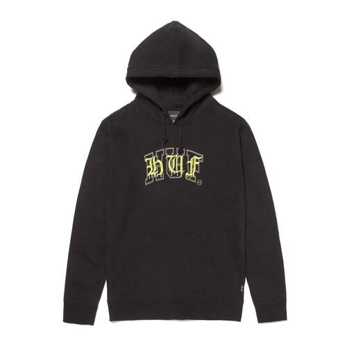 Huf Jumper Hood Discordia PO Black [Size: Mens Medium]