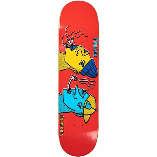 Polar Skate Co. Deck Team Smoking Heads Red 8.75