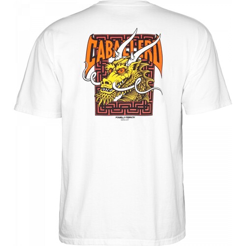 Powell Peralta Tee Caballero Street Dragon White [Size: Mens Medium]