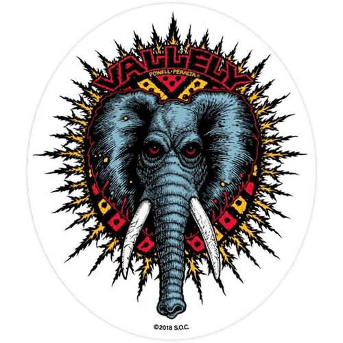Powell Peralta Sticker Mike Vallely Elephant 5.25 inch