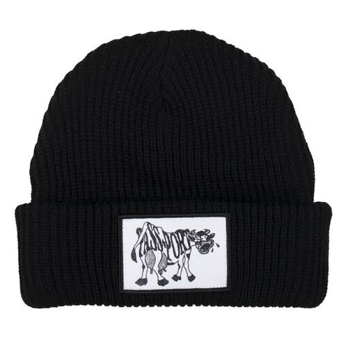 Passport Beanie Crying Cow Black