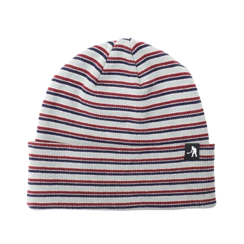Passport Beanie Organic Stripe Knit Light Blue Multi