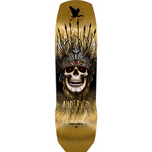 Powell Peralta Deck Heron Skull Andy Anderson Gold Foil 9.13 x 32.8