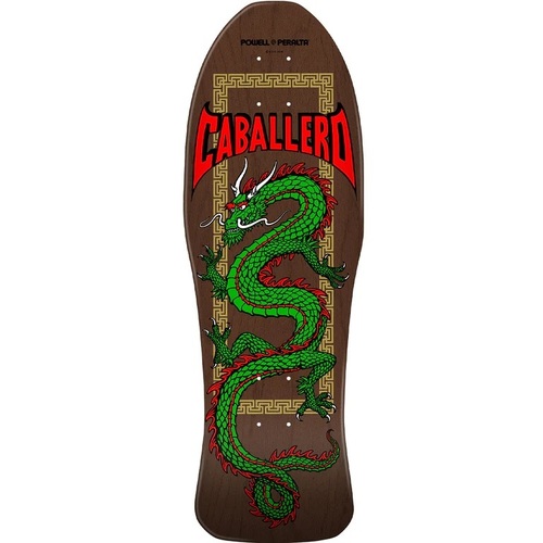 Powell Peralta Deck Caballero Chinese Dragon Brown Stain 10 x 30 Inch